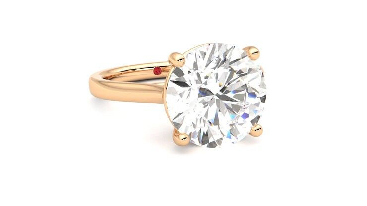 Taylor & Hart Hope Round Engagement Ring 360 degree image 4