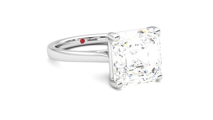 Taylor & Hart Hope Asscher Engagement Ring 360 degree image 5