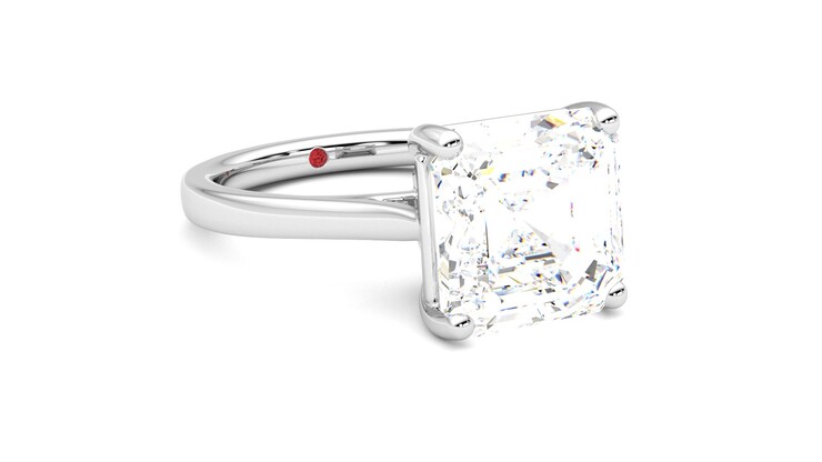 Taylor & Hart Hope Asscher Engagement Ring 360 degree image 5