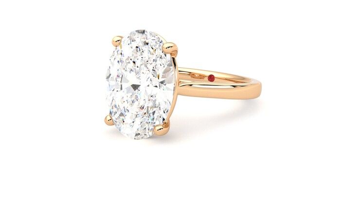 Taylor & Hart Hope Oval Engagement Ring 360 degree image 25