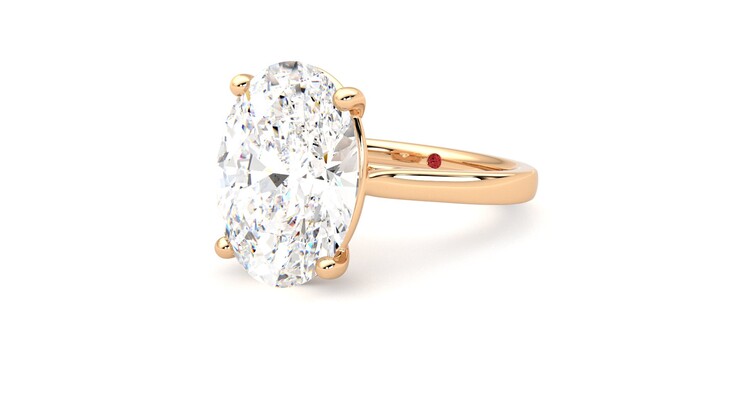 Taylor & Hart Hope Oval Engagement Ring 360 degree image 25