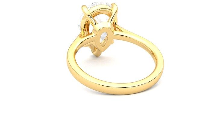 Taylor & Hart Hope Pear Engagement Ring 360 degree image 16