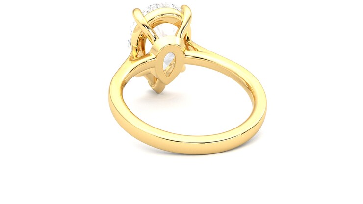 Taylor & Hart Hope Pear Engagement Ring 360 degree image 16
