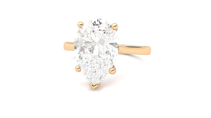 Taylor & Hart Hope Pear Engagement Ring 360 degree image 27