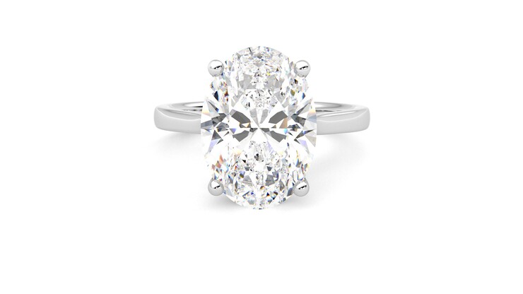Taylor & Hart Hope Oval Engagement Ring 360 degree image 29