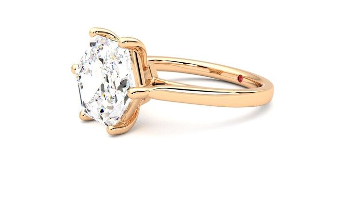 Taylor & Hart Hope Hexagonal Engagement Ring 360 degree image 23