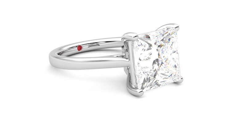 Taylor & Hart Hope Princess Engagement Ring 360 degree image 6
