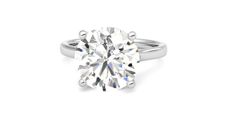 Taylor & Hart Hope Round Engagement Ring 360 degree image 28