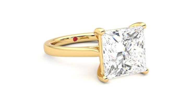 Taylor & Hart Hope Princess Engagement Ring 360 degree image 5