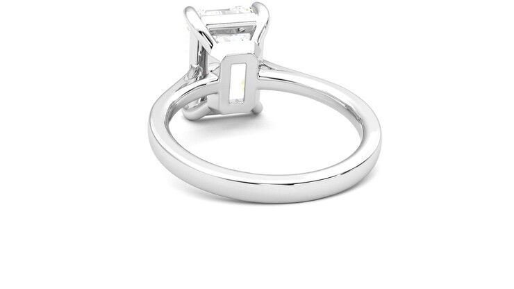 Taylor & Hart Hope Emerald Engagement Ring 360 degree image 16