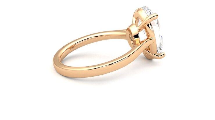 Taylor & Hart Hope Oval Engagement Ring 360 degree image 11