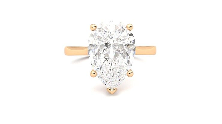 Taylor & Hart Hope Pear Engagement Ring 360 degree image 1