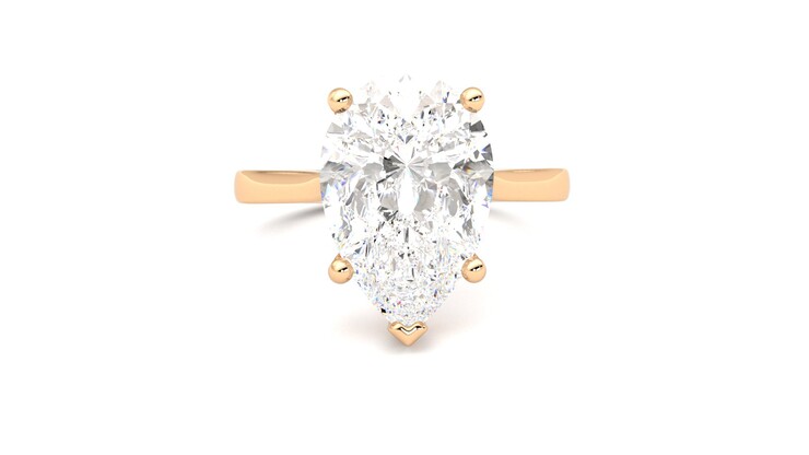 Taylor & Hart Hope Pear Engagement Ring 360 degree image 1