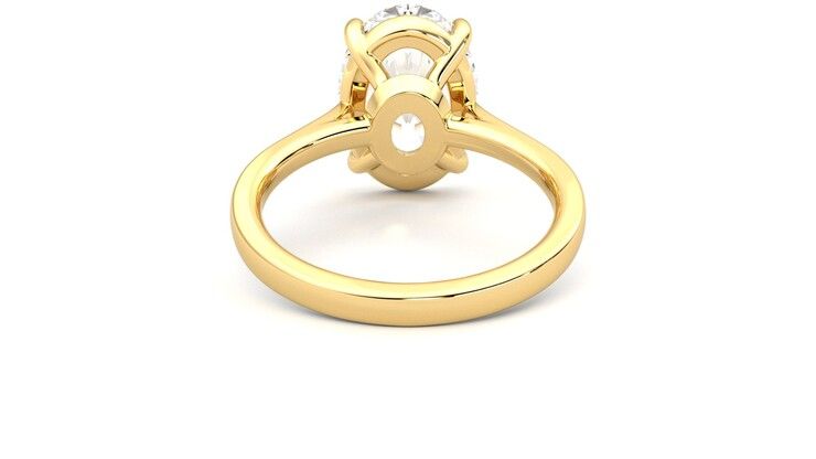 Taylor & Hart Hope Oval Engagement Ring 360 degree image 15