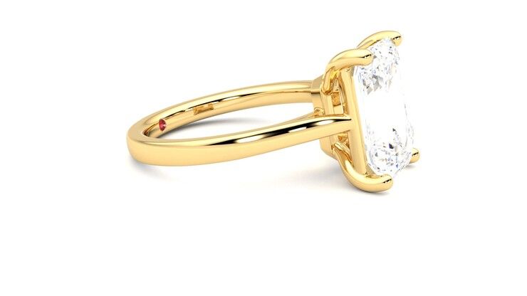 Taylor & Hart Hope Emerald Engagement Ring 360 degree image 8
