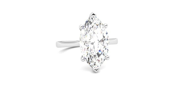 Taylor & Hart Hope Marquise Engagement Ring 360 degree image 3