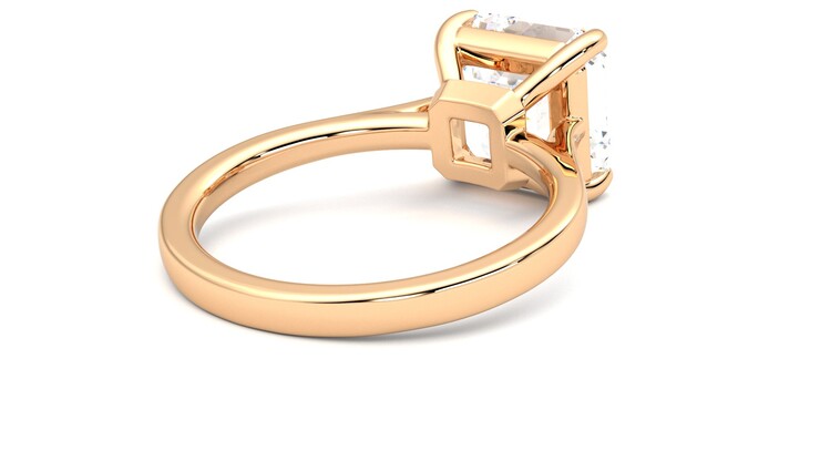 Taylor & Hart Hope Asscher Engagement Ring 360 degree image 13