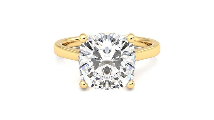 Taylor & Hart Hope Cushion Engagement Ring 360 degree image 0