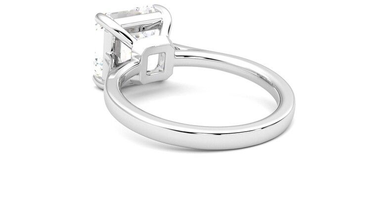 Taylor & Hart Hope Asscher Engagement Ring 360 degree image 17