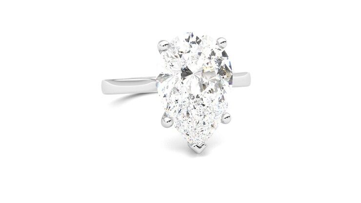 Taylor & Hart Hope Pear Engagement Ring 360 degree image 3