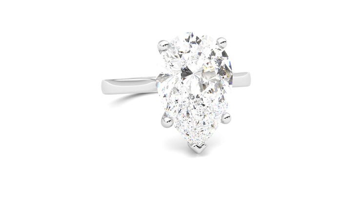 Taylor & Hart Hope Pear Engagement Ring 360 degree image 3