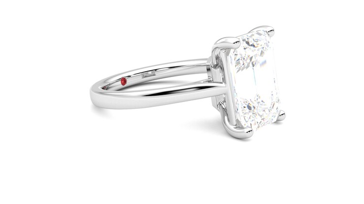 Taylor & Hart Hope Emerald Engagement Ring 360 degree image 7