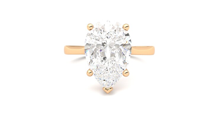 Taylor & Hart Hope Pear Engagement Ring 360 degree image 29