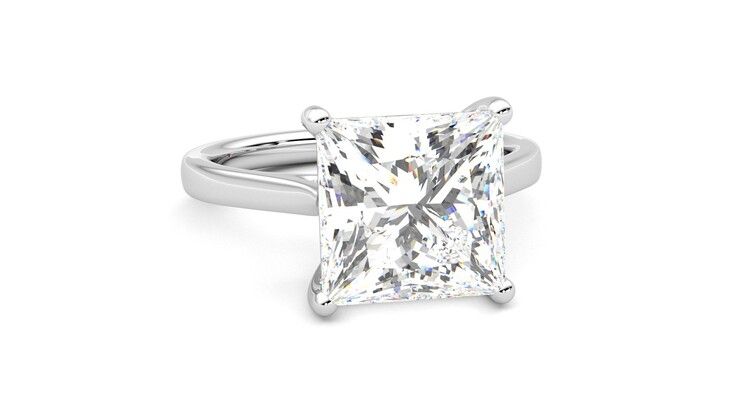 Taylor & Hart Hope Princess Engagement Ring 360 degree image 3