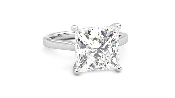 Taylor & Hart Hope Princess Engagement Ring 360 degree image 3