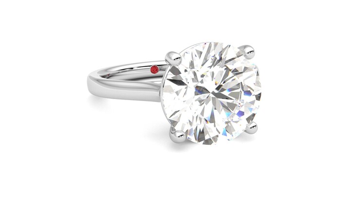 Taylor & Hart Hope Round Engagement Ring 360 degree image 4