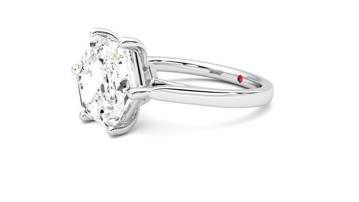 Taylor & Hart Hope Hexagonal Engagement Ring 360 degree image 23