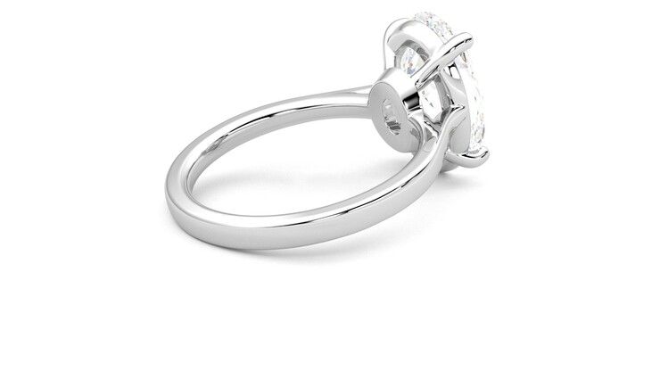 Taylor & Hart Hope Oval Engagement Ring 360 degree image 12