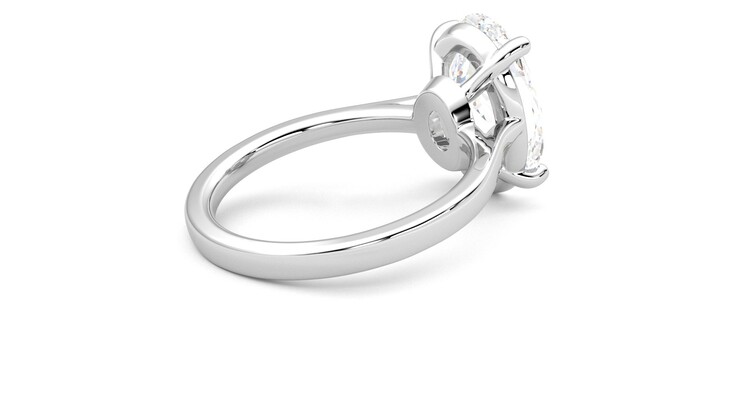 Taylor & Hart Hope Oval Engagement Ring 360 degree image 12