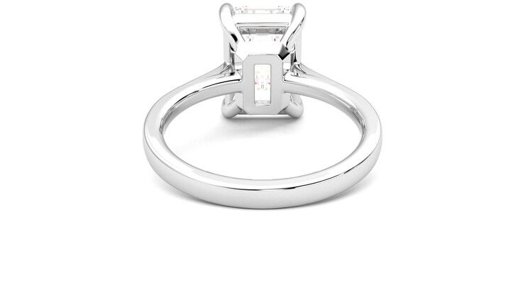 Taylor & Hart Hope Emerald Engagement Ring 360 degree image 15