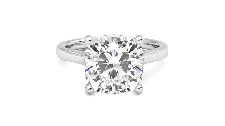 Taylor & Hart Hope Cushion Engagement Ring 360 degree image 1