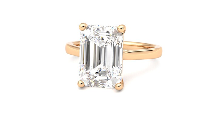 Taylor & Hart Hope Emerald Engagement Ring 360 degree image 27