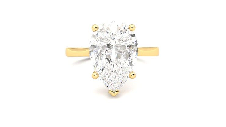 Taylor & Hart Hope Pear Engagement Ring 360 degree image 1
