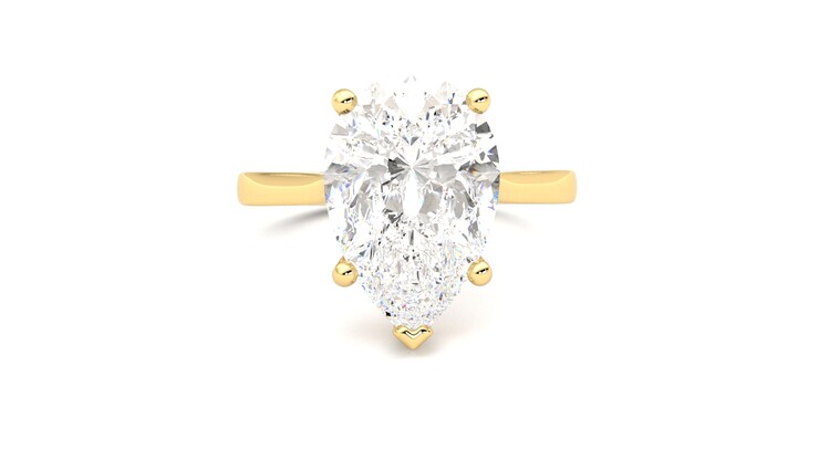 Taylor & Hart Hope Pear Engagement Ring 360 degree image 1