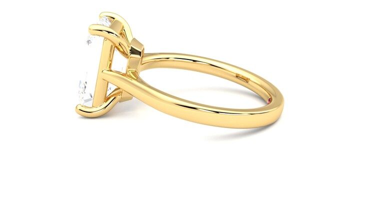 Taylor & Hart Hope Emerald Engagement Ring 360 degree image 20