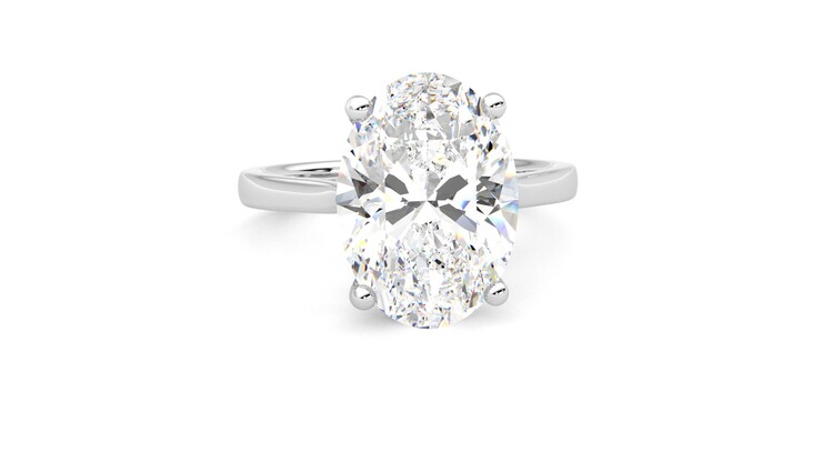 Taylor & Hart Hope Oval Engagement Ring 360 degree image 2