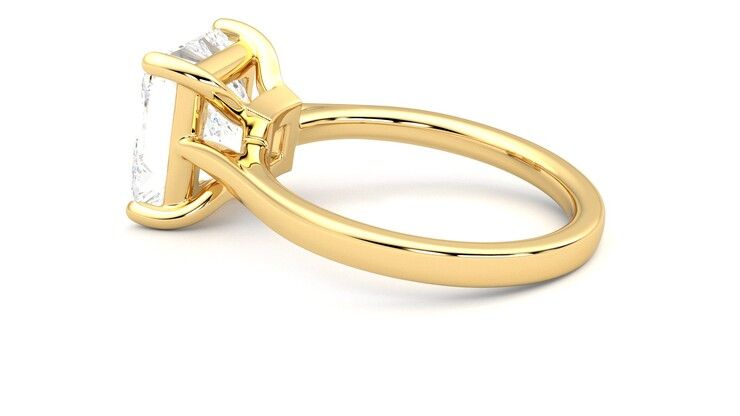 Taylor & Hart Hope Princess Engagement Ring 360 degree image 19