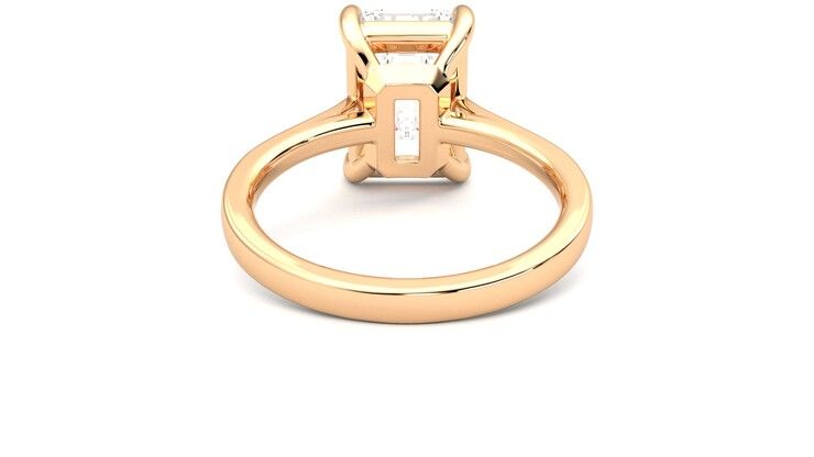 Taylor & Hart Hope Emerald Engagement Ring 360 degree image 15