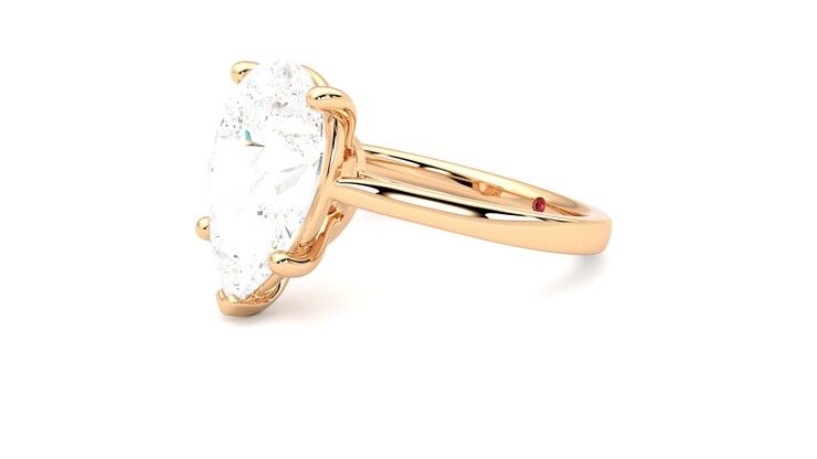 Taylor & Hart Hope Pear Engagement Ring 360 degree image 23