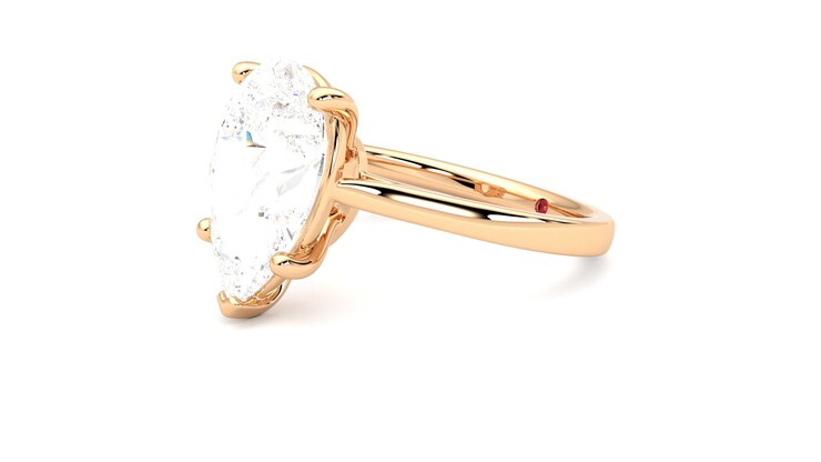 Taylor & Hart Hope Pear Engagement Ring 360 degree image 23
