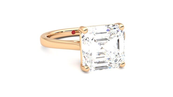 Taylor & Hart Hope Asscher Engagement Ring 360 degree image 4