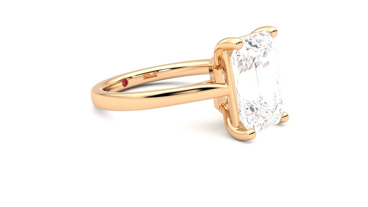 Taylor & Hart Hope Emerald Engagement Ring 360 degree image 7
