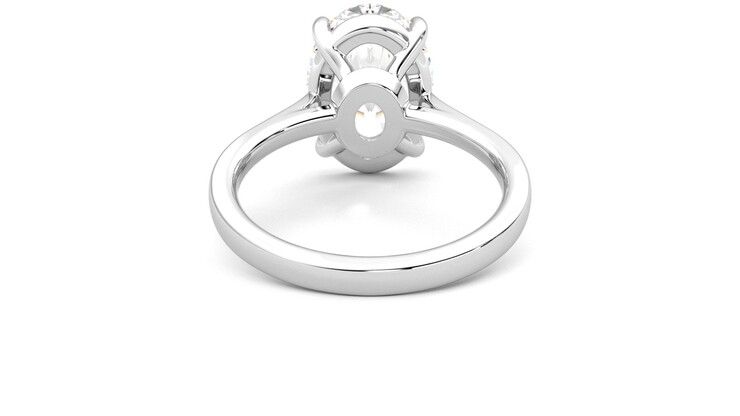 Taylor & Hart Hope Oval Engagement Ring 360 degree image 15
