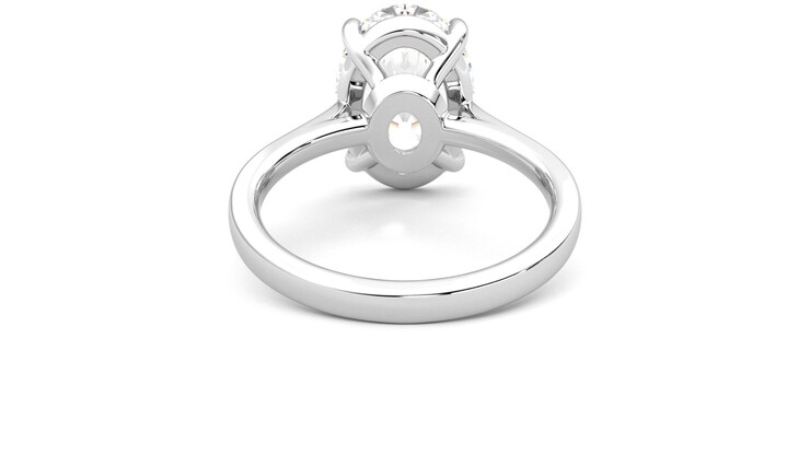 Taylor & Hart Hope Oval Engagement Ring 360 degree image 15