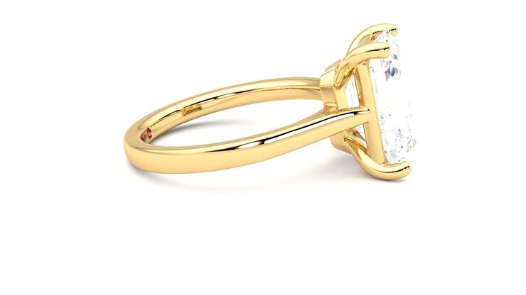 Taylor & Hart Hope Emerald Engagement Ring 360 degree image 9