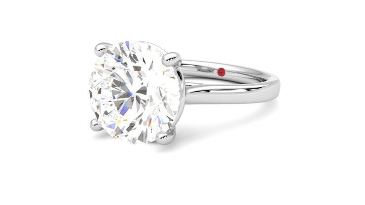 Taylor & Hart Hope Round Engagement Ring 360 degree image 25